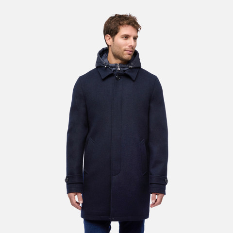Langer Mantel MONREALE HERR Nachtblau - image number 2 | GEOX