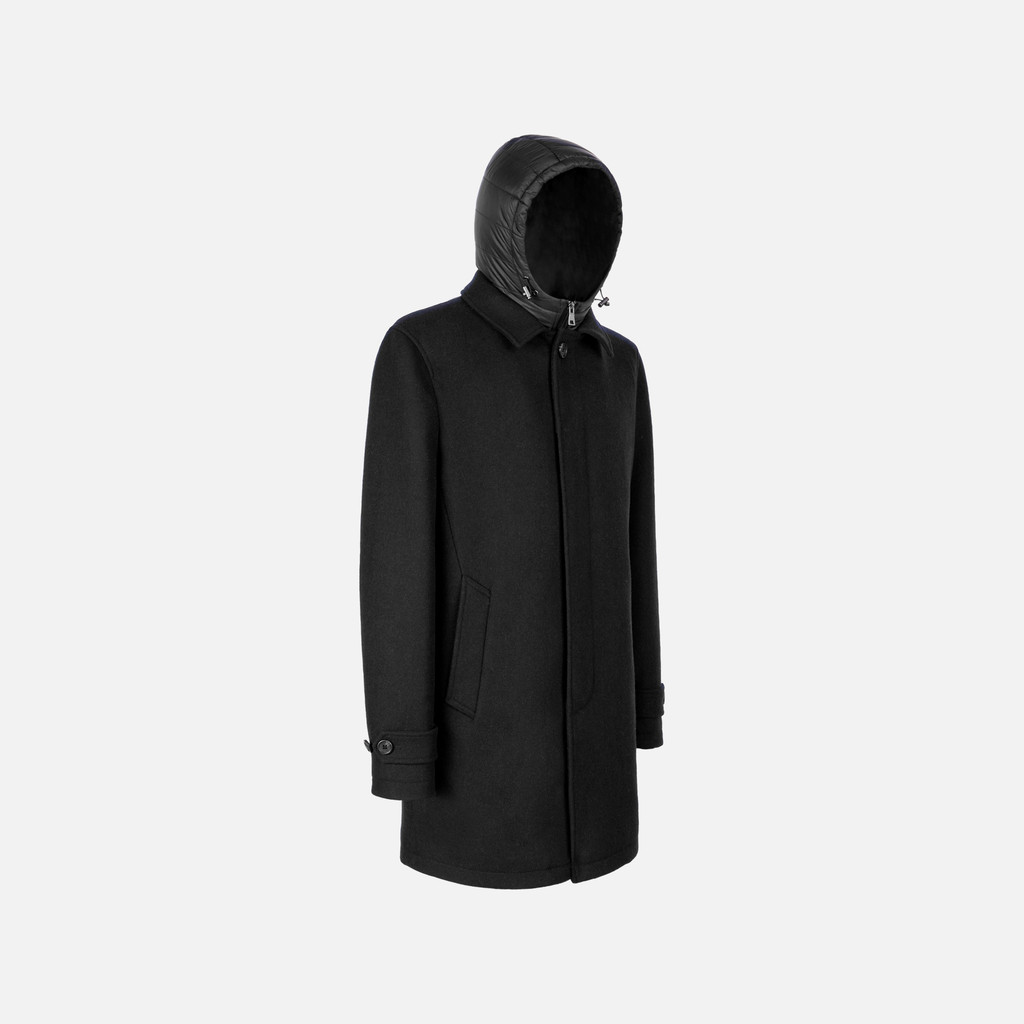 Long coat MONREALE MAN Black - image number 1 | GEOX