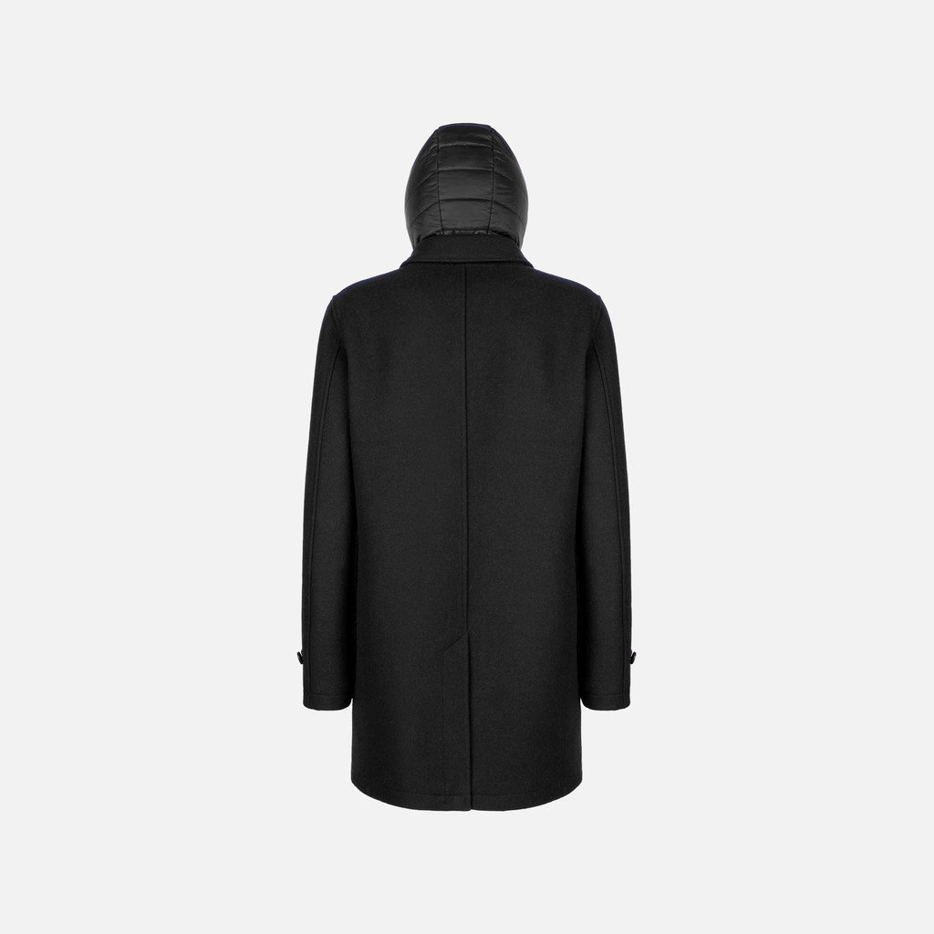 Long coat MONREALE MAN Black - image number 2 | GEOX