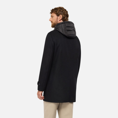 Long coat MONREALE MAN Black - image number 2 | GEOX