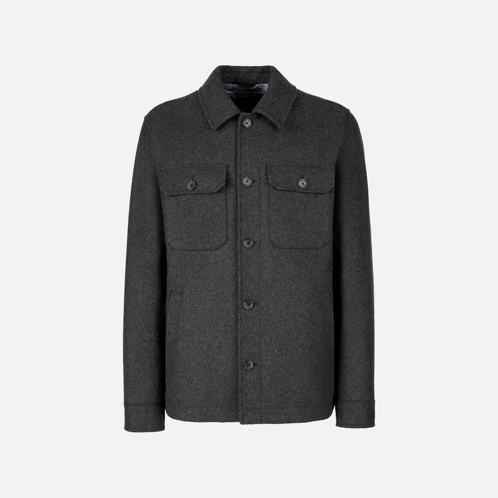 Short coat MONREALE MAN Dark melange grey - image number 0 | GEOX
