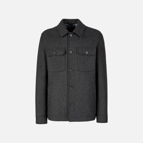 Short coat MONREALE MAN Dark melange grey - image number 0 | GEOX
