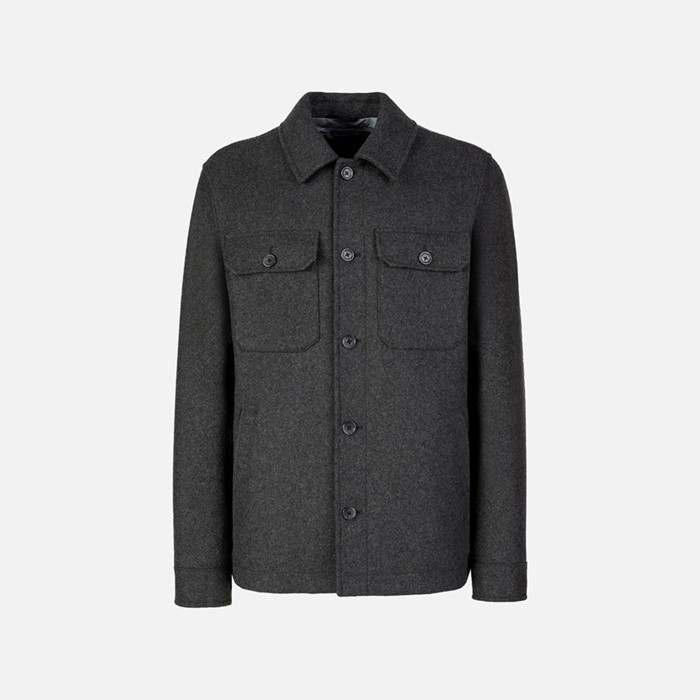 Short coat MONREALE MAN Dark melange grey | GEOX