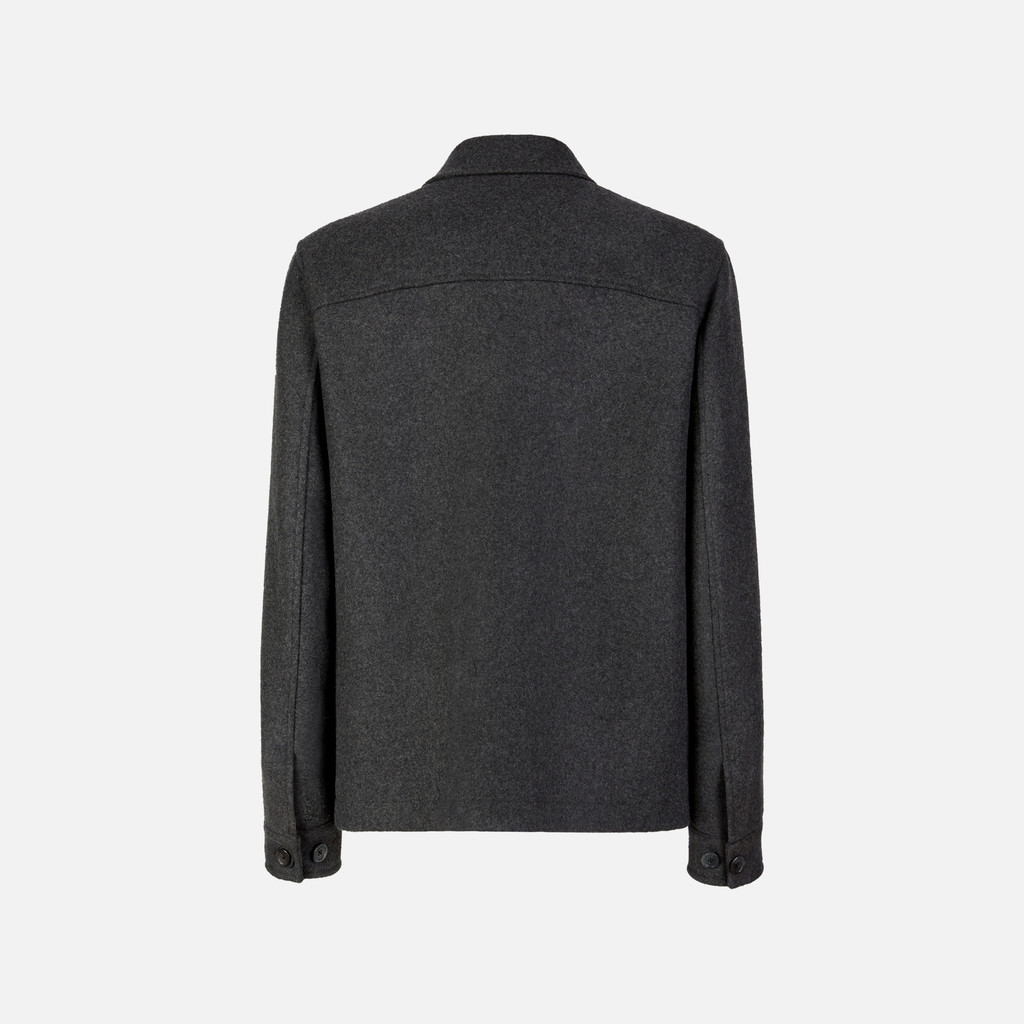 Short coat MONREALE MAN Dark melange grey - image number 4 | GEOX