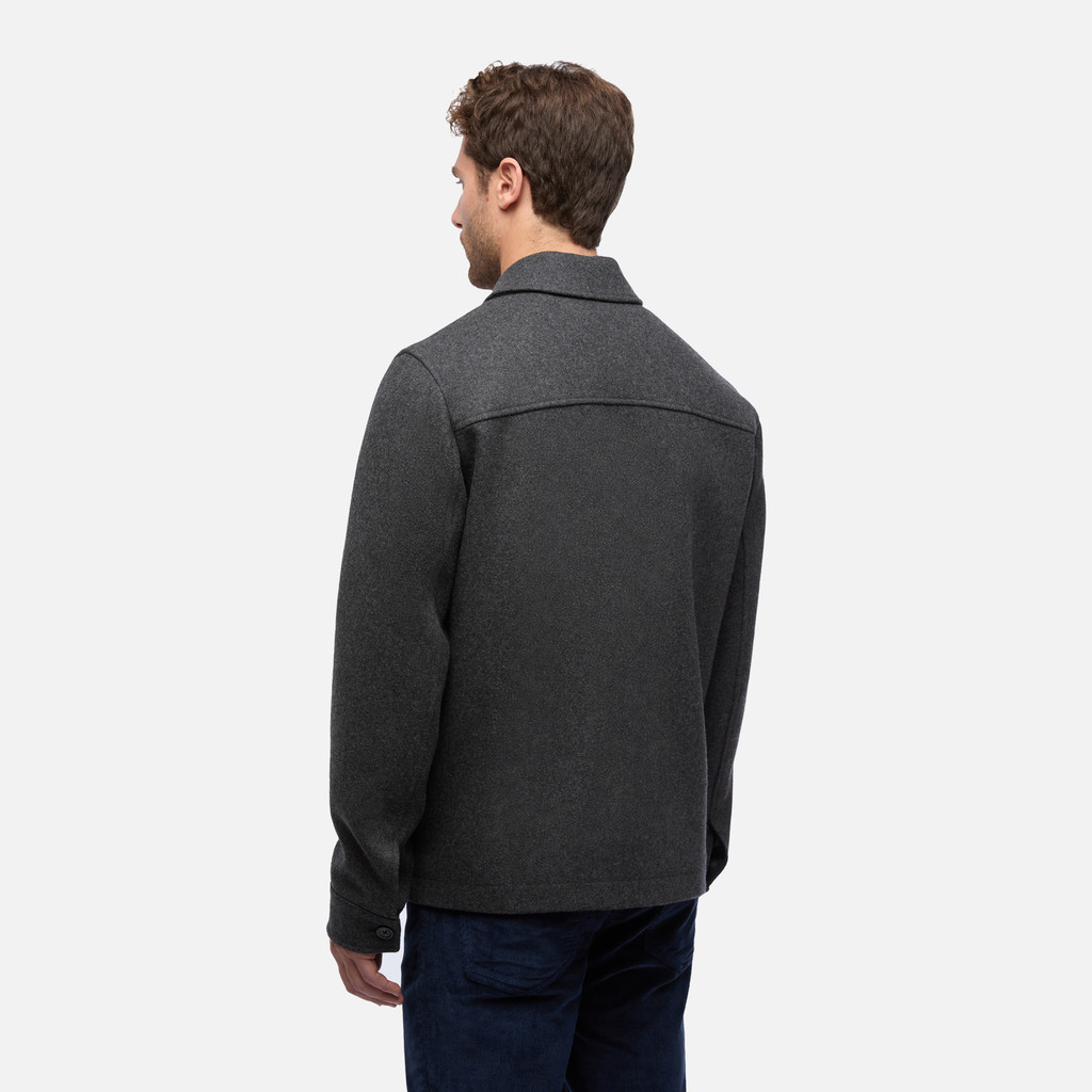 Short coat MONREALE MAN Dark melange grey - image number 5 | GEOX