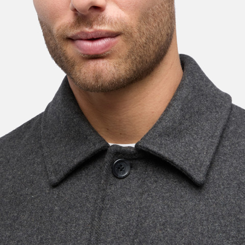 Short coat MONREALE MAN Dark melange grey - image number 8 | GEOX