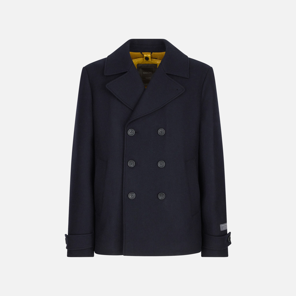 Woollen coats BALTMOORE MAN Dark Navy - image number 0 | GEOX