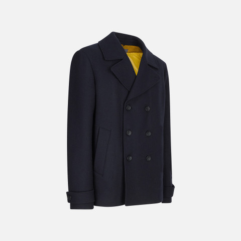 Woollen coats BALTMOORE MAN Dark Navy - image number 2 | GEOX