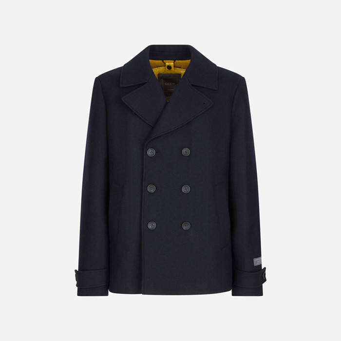 Woollen coats BALTMOORE MAN Dark Navy | GEOX