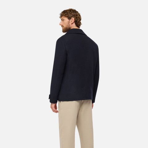 Woollen coats BALTMOORE MAN Dark Navy - image number 5 | GEOX