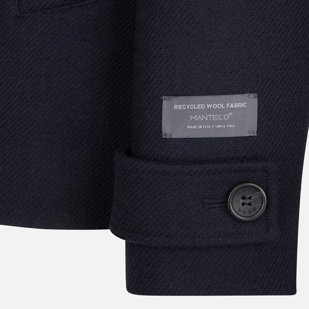 Woollen coats BALTMOORE MAN Dark Navy - image number 7 | GEOX