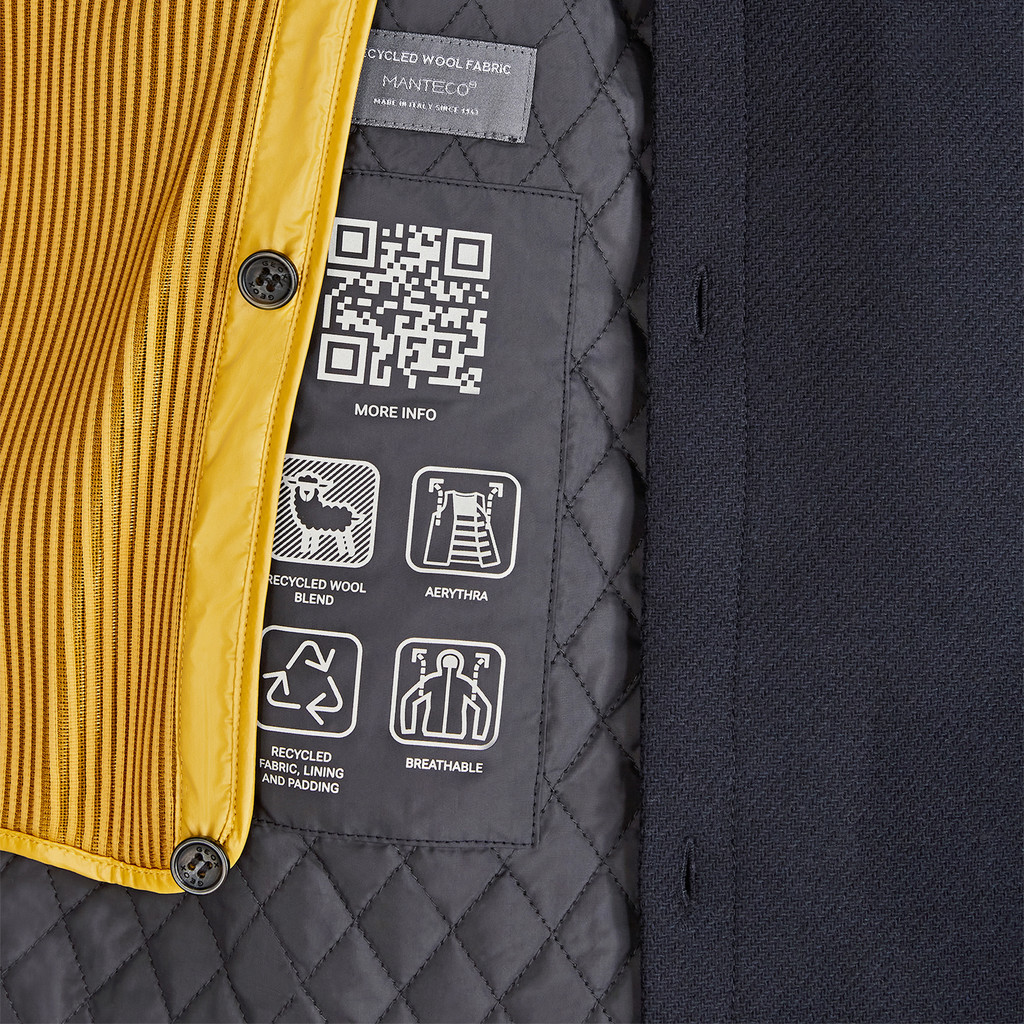 Woollen coats BALTMOORE MAN Dark Navy - image number 10 | GEOX