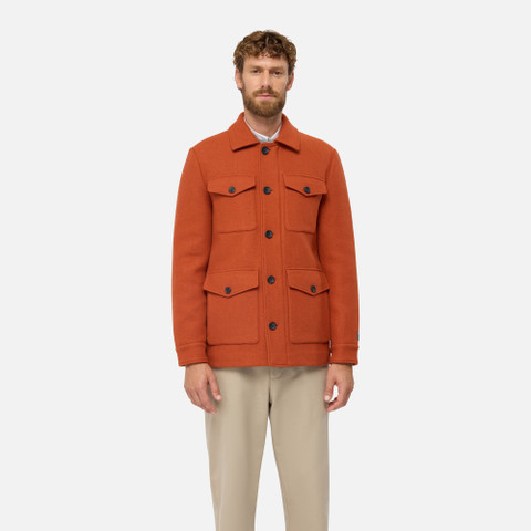 Woollen coats BALTMOORE MAN Bombay Brown - image number 1 | GEOX
