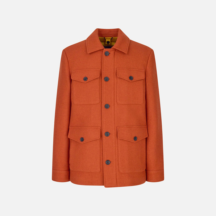 Woollen coats BALTMOORE MAN Bombay Brown | GEOX