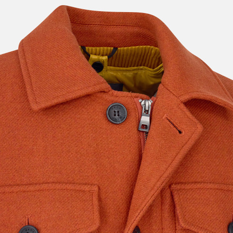 Woollen coats BALTMOORE MAN Bombay Brown - image number 7 | GEOX