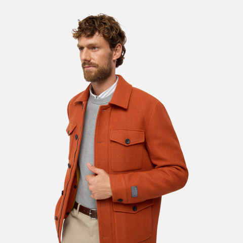 Woollen coats BALTMOORE MAN Bombay Brown - image number 8 | GEOX