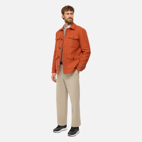 Woollen coats BALTMOORE MAN Bombay Brown - image number 9 | GEOX