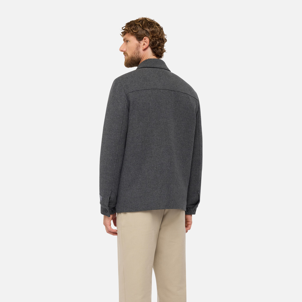 Woollen coats BALTMOORE MAN Dark Gull Gray - image number 5 | GEOX