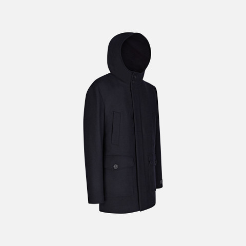 Woollen coats BALTMOORE MAN Dark Navy - image number 2 | GEOX
