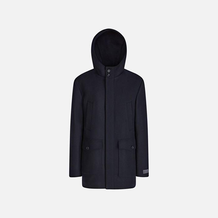 Woollen coats BALTMOORE MAN Dark Navy | GEOX