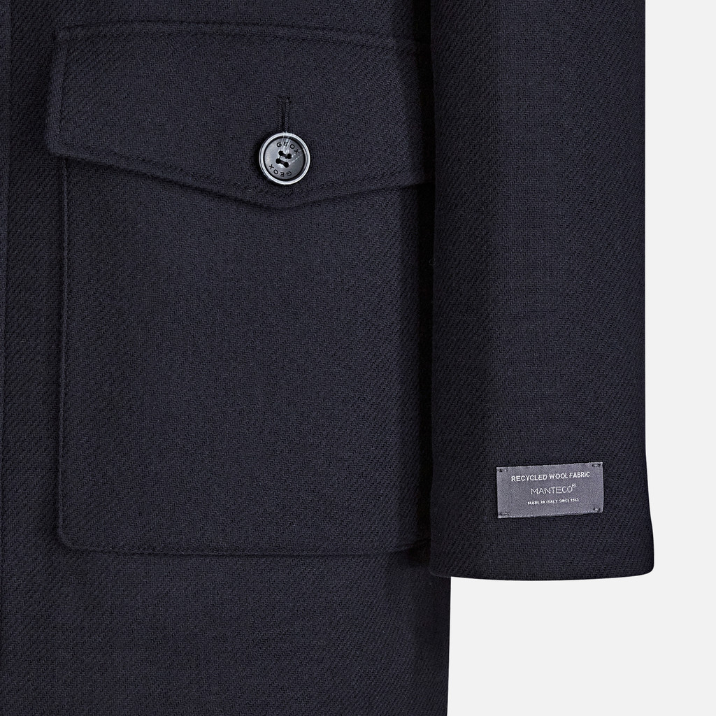 Woollen coats BALTMOORE MAN Dark Navy - image number 7 | GEOX