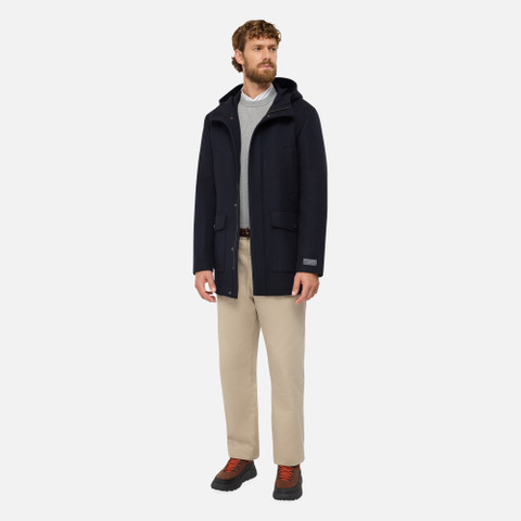 Woollen coats BALTMOORE MAN Dark Navy - image number 9 | GEOX