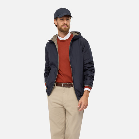 Reversible jacket JHARROD MAN Sky captain/Kalamata - image number 3 | GEOX