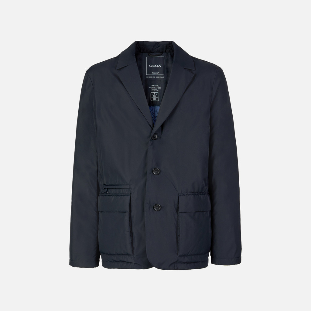 Synthetic down jacket AVERY MAN Sky captain - image number 0 | GEOX