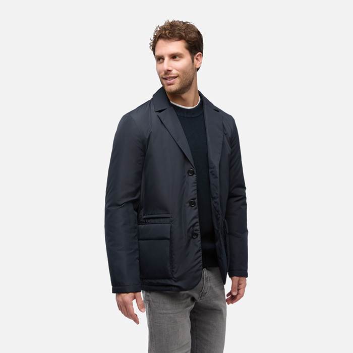 Veste en duvet synthétique AVERY HOMME Bleu nuit | GEOX