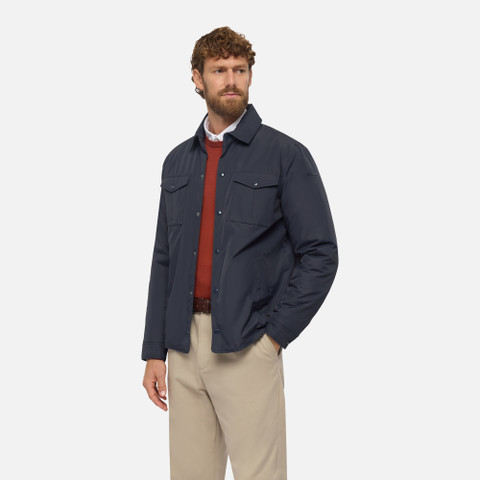 Mid-season jacket AVERY MAN Sky captain - image number 3 | GEOX