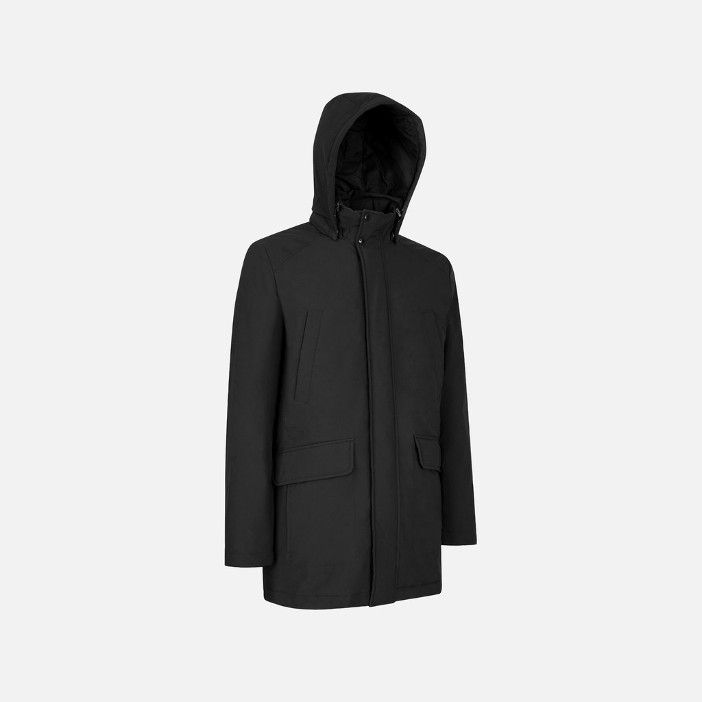 Jacket with hood ANDALO MAN Black - image number 1 | GEOX