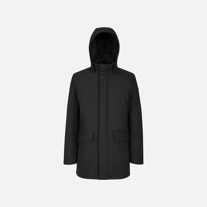 Jacket with hood ANDALO MAN Black | GEOX