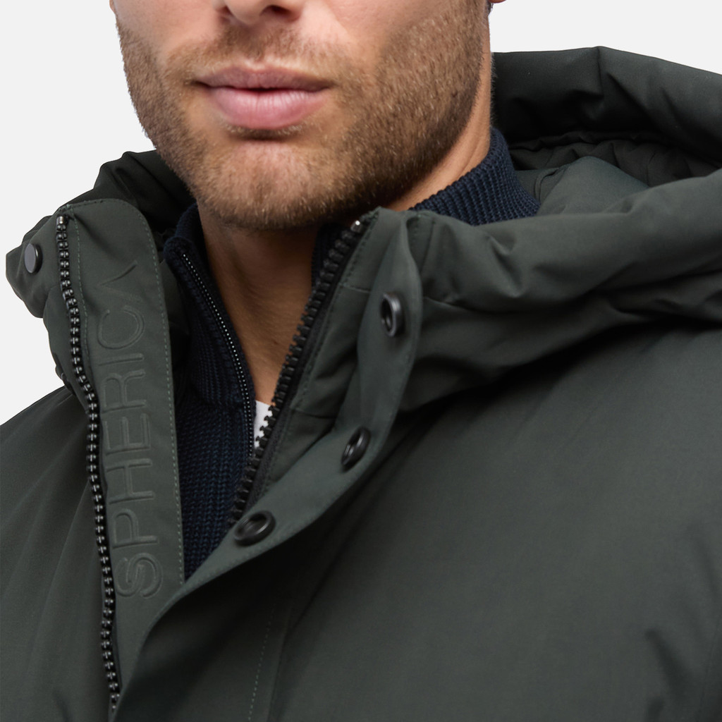 Long parka SPHERICA MAN Light scarab - image number 8 | GEOX