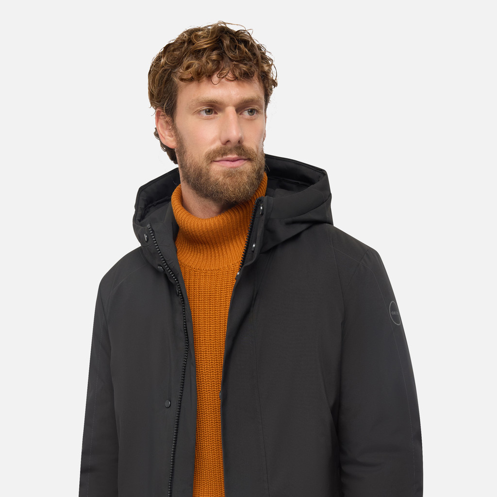 Trench coat SPHERICA MAN Black - image number 3 | GEOX