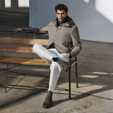 Trench coat ANYWECO   HOMME Brun vert - image number 9 | GEOX