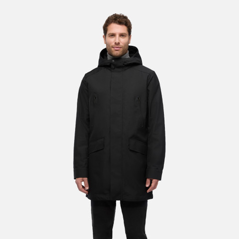 Trench coat ANYWECO MAN Black - image number 1 | GEOX