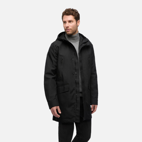 Trench coat ANYWECO MAN Black - image number 3 | GEOX