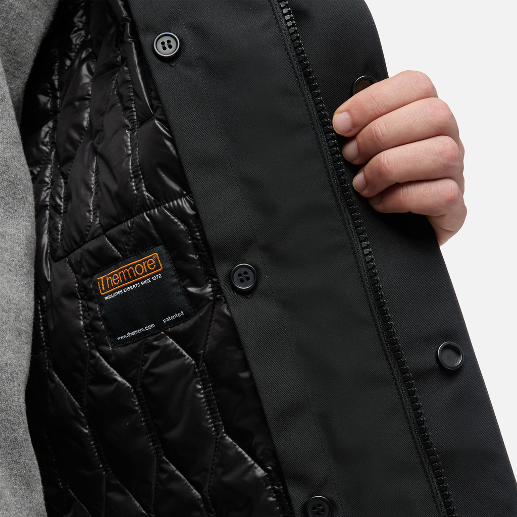 Trench coat ANYWECO MAN Black - image number 8 | GEOX