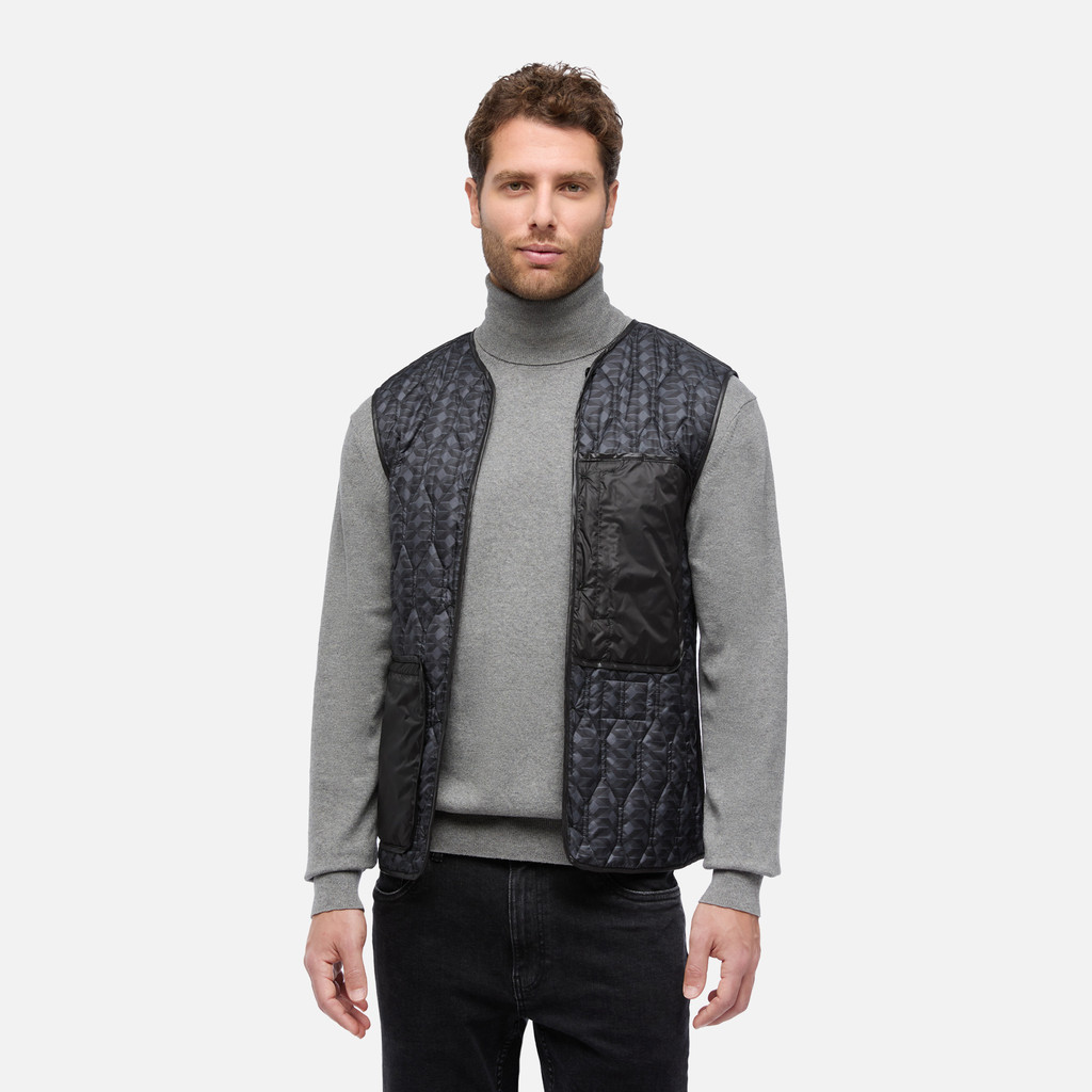 Trench coat ANYWECO MAN Black - image number 9 | GEOX