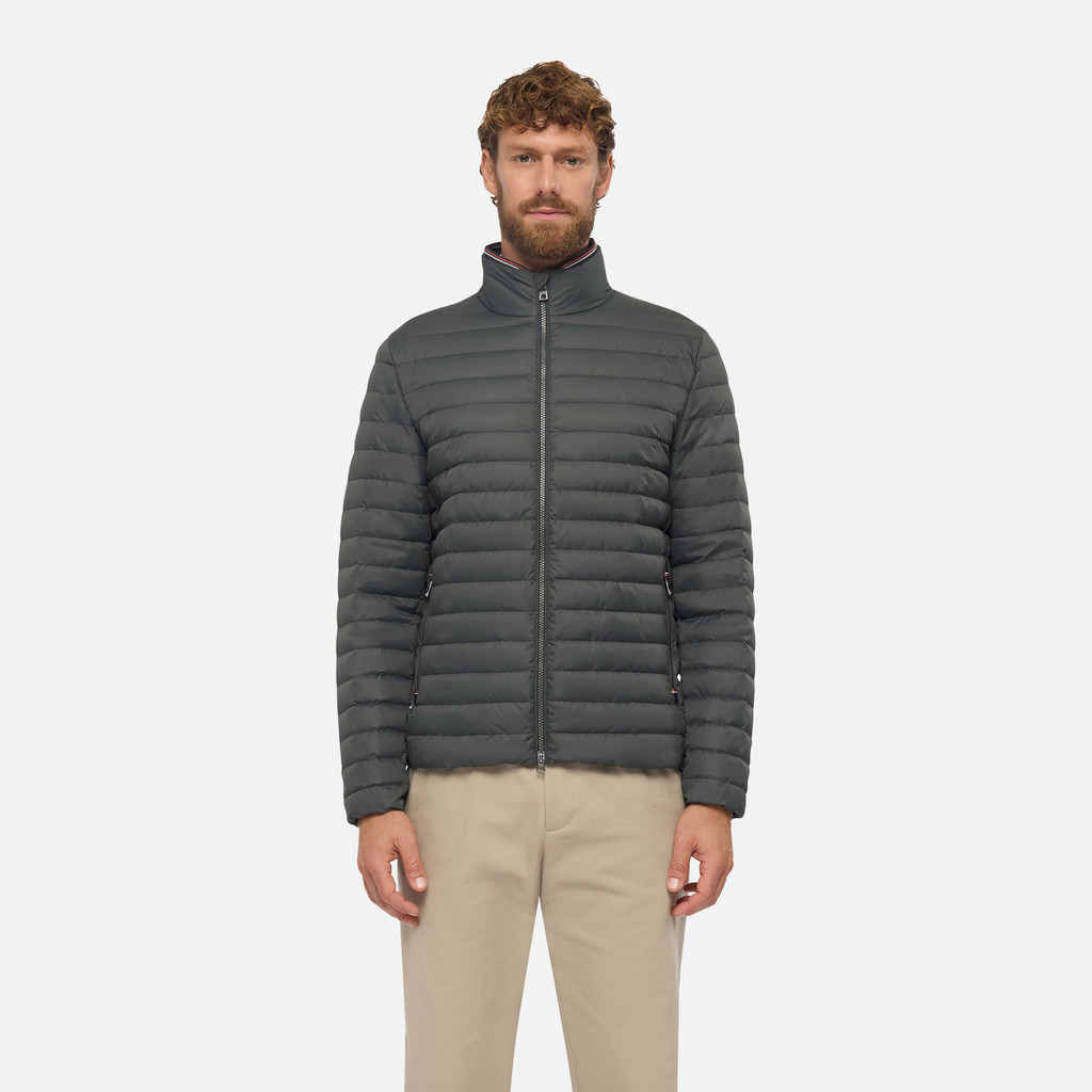 Short down jacket WARRENS MAN Light scarab - image number 1 | GEOX
