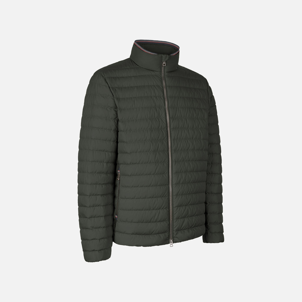Short down jacket WARRENS MAN Light scarab - image number 1 | GEOX
