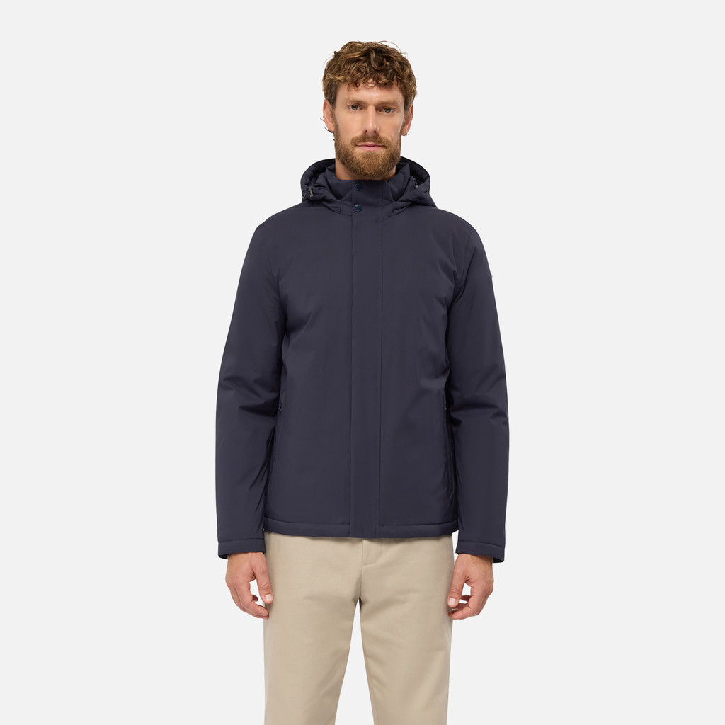 Short down jacket AURELIO MAN Sky captain - image number 1 | GEOX
