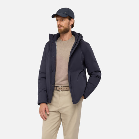 Short down jacket AURELIO MAN Sky captain - image number 3 | GEOX