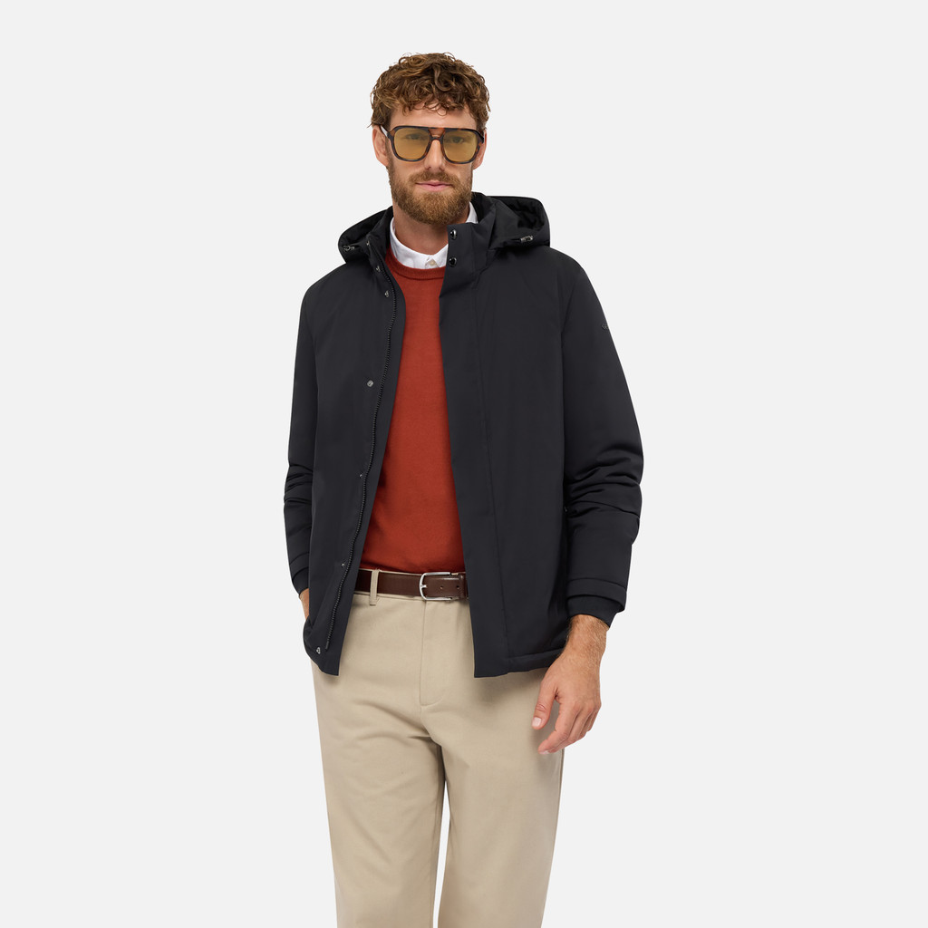 Short down jacket AURELIO MAN Black - image number 0 | GEOX