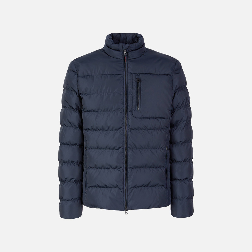 ウェア  Men's Atmos Jacket Geox® RAVEX SHORT PARKA: Reversible Jacket olive night Man | Geox®