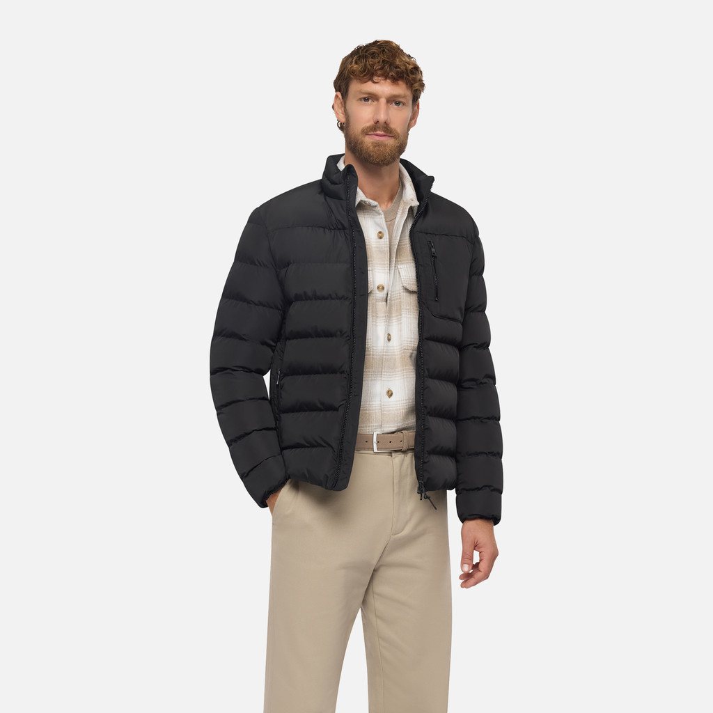 Quilted jacket SNAKE 2.0 MAN Black - image number 3 | GEOX