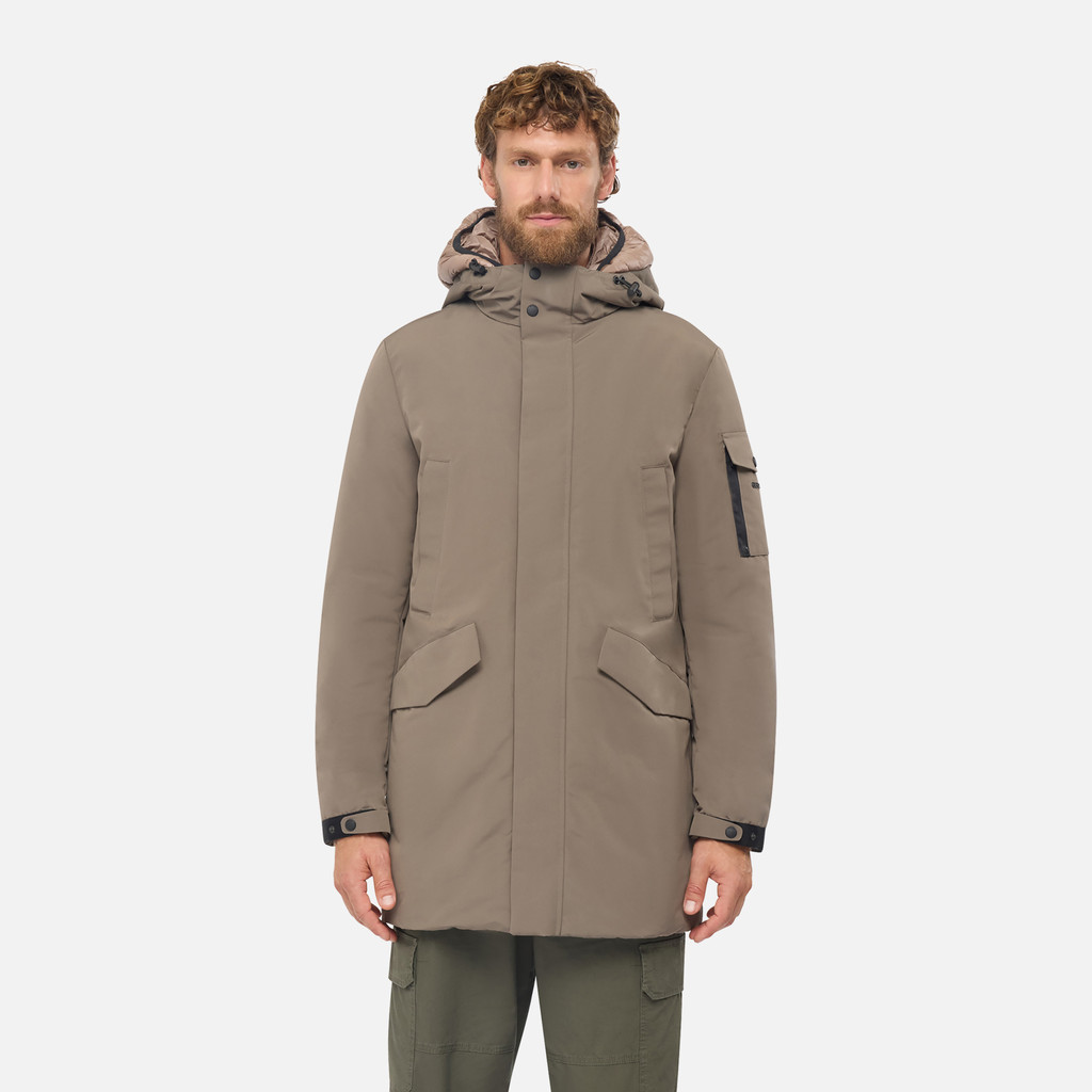 Langer Parka VELLETRI HERR Dunkelbraun - image number 1 | GEOX