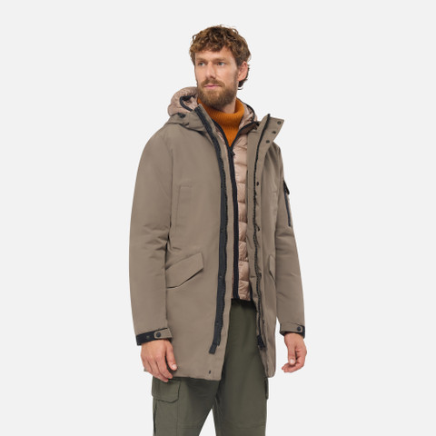 Langer Parka VELLETRI HERR Dunkelbraun - image number 3 | GEOX