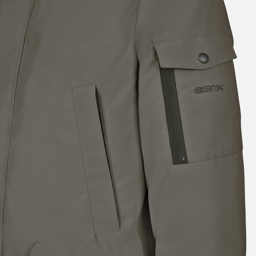 Langer Parka VELLETRI HERR Dunkelbraun - image number 7 | GEOX