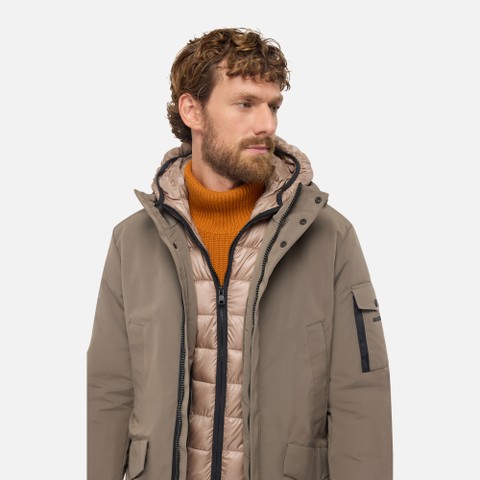 Langer Parka VELLETRI HERR Dunkelbraun - image number 4 | GEOX